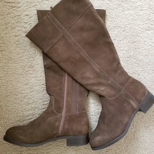 Torrid Suede Brown Knee High Boots 9W